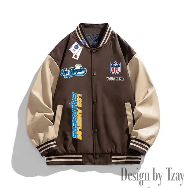 Los Angeles Chargers New Fashion Men Varsity Jackets Color Trendy Tops SPTNFMVJCT018 - Image 3