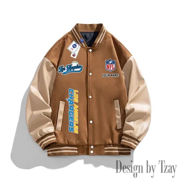 Los Angeles Chargers New Fashion Men Varsity Jackets Color Trendy Tops SPTNFMVJCT018 - Image 4