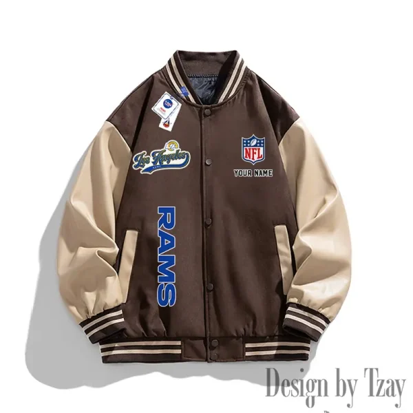 Los Angeles Rams New Fashion Men Varsity Jackets Color Trendy Tops SPTNFMVJCT019 - Image 3