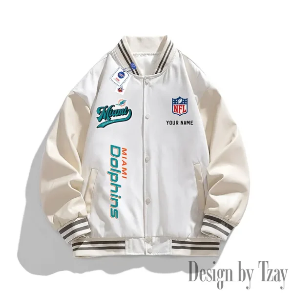 Miami Dolphins New Fashion Men Varsity Jackets Color Trendy Tops SPTNFMVJCT020 - Image 2