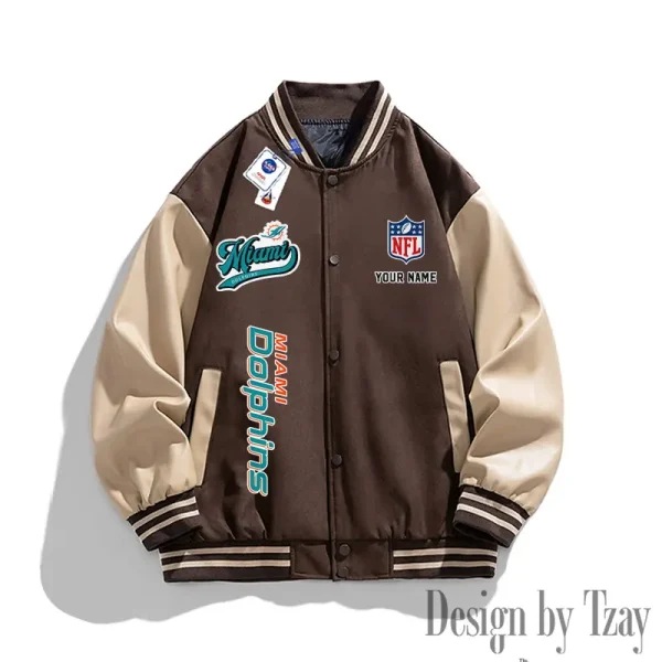 Miami Dolphins New Fashion Men Varsity Jackets Color Trendy Tops SPTNFMVJCT020 - Image 3