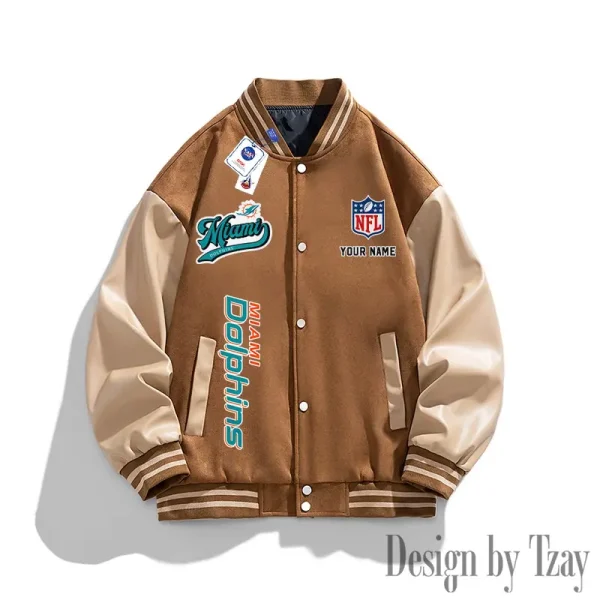 Miami Dolphins New Fashion Men Varsity Jackets Color Trendy Tops SPTNFMVJCT020 - Image 4