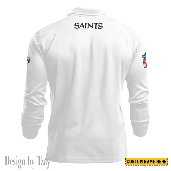 New Orleans Saints Fashion Men's Business Long Sleeve T-Shirt SPTLSPS434 - Image 3
