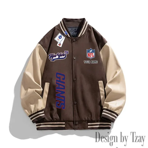 New York Giants New Fashion Men Varsity Jackets Color Trendy Tops SPTNFMVJCT024 - Image 3