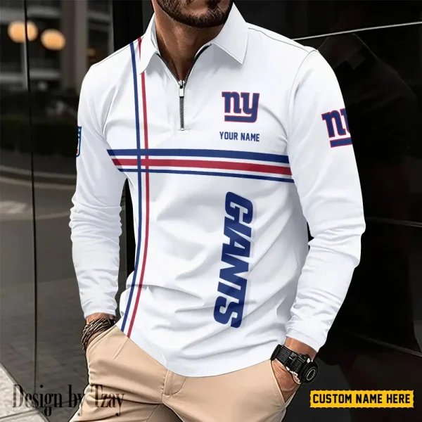 New York Giants Fashion Men's Business Long Sleeve T-Shirt SPTLSPS435