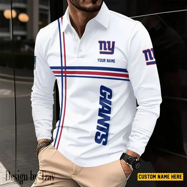 New York Giants Fashion Men's Business Long Sleeve T-Shirt SPTLSPS435 - Image 2