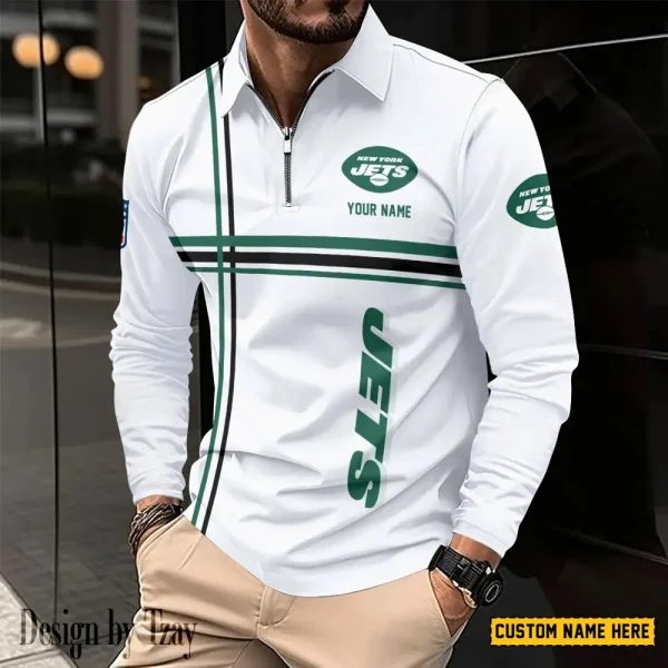 New York Jets Fashion Men's Business Long Sleeve T-Shirt SPTLSPS436