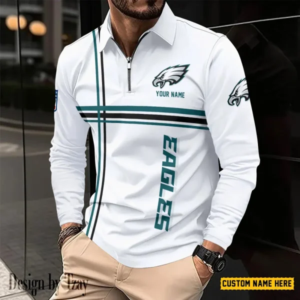 Philadelphia Eagles Fashion Men's Business Long Sleeve T-Shirt SPTLSPS437