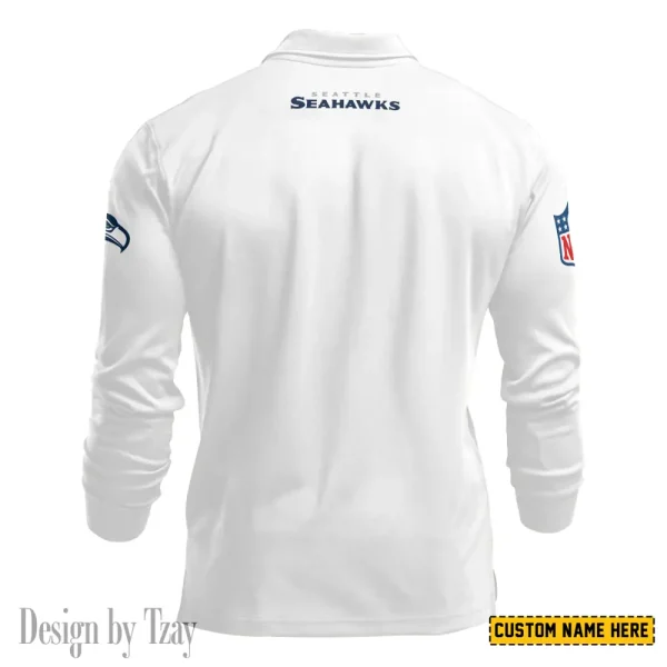 Seattle Seahawks Fashion Men's Business Long Sleeve T-Shirt SPTLSPS440 - Image 3