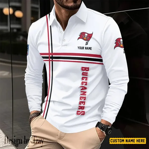 Tampa Bay Buccaneers Fashion Men's Business Long Sleeve T-Shirt SPTLSPS441 - Image 2