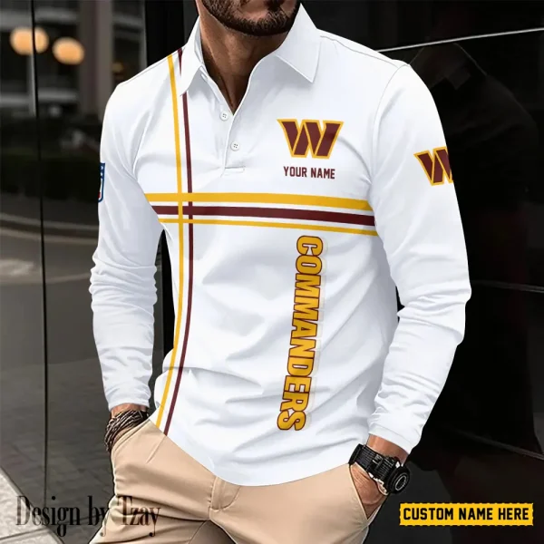 Washington Commanders Fashion Men's Business Long Sleeve T-Shirt SPTLSPS443 - Image 2