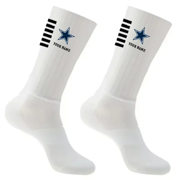 Dallas Cowboys Duo 2 Pack Pair Team Colors Large Men Crew Socks Gift SPTSOCKS023 - Image 5