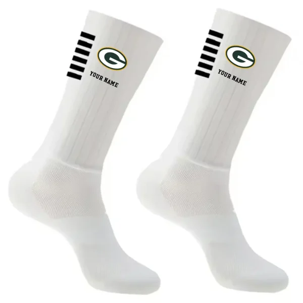 Green Bay Packers Duo 2 Pack Pair Team Colors Large Men Crew Socks Gift SPTSOCKS026