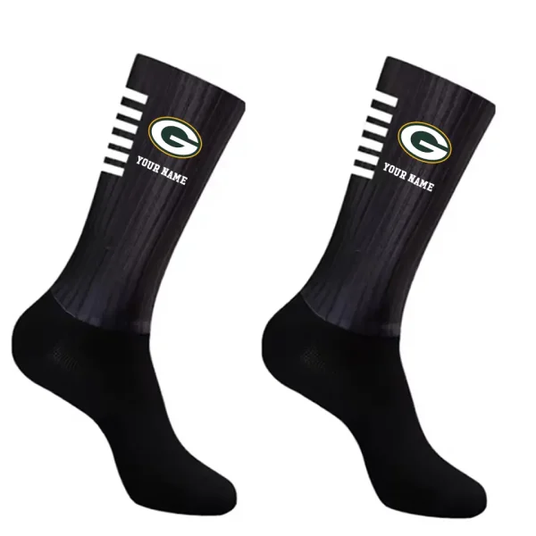 Green Bay Packers Duo 2 Pack Pair Team Colors Large Men Crew Socks Gift SPTSOCKS026 - Image 3