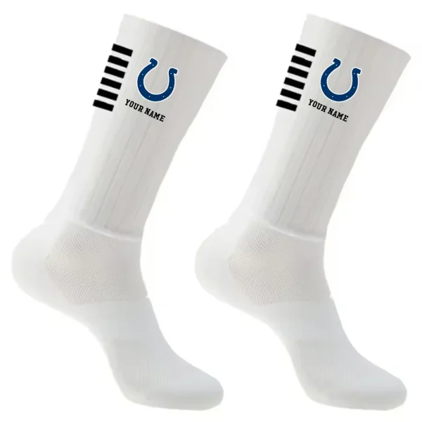 Indianapolis Colts Duo 2 Pack Pair Team Colors Large Men Crew Socks Gift SPTSOCKS028 - Image 2