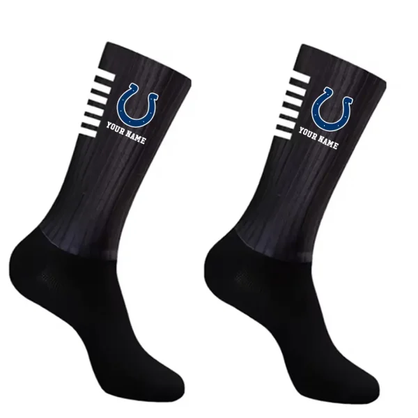 Indianapolis Colts Duo 2 Pack Pair Team Colors Large Men Crew Socks Gift SPTSOCKS028 - Image 3