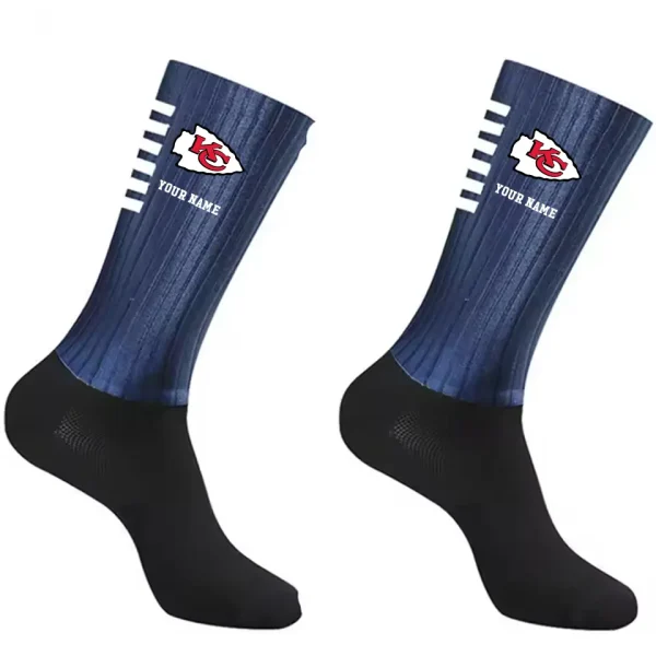 Kansas City Chiefs Duo 2 Pack Pair Team Colors Large Men Crew Socks Gift SPTSOCKS030 - Image 2