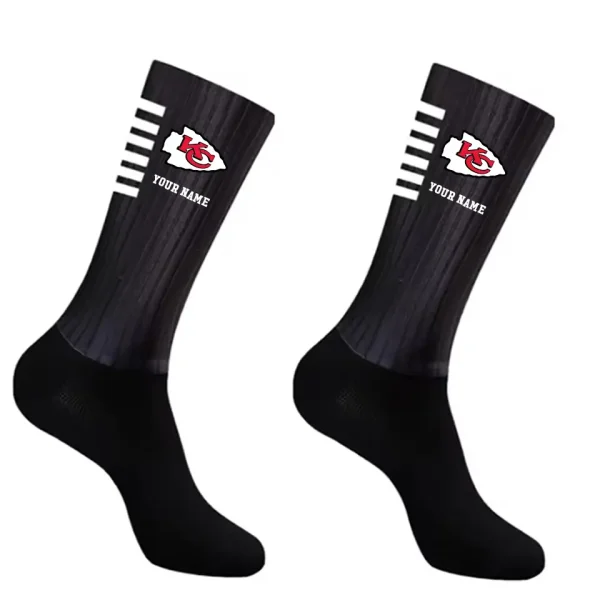 Kansas City Chiefs Duo 2 Pack Pair Team Colors Large Men Crew Socks Gift SPTSOCKS030 - Image 3