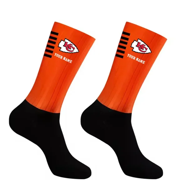 Kansas City Chiefs Duo 2 Pack Pair Team Colors Large Men Crew Socks Gift SPTSOCKS030 - Image 4