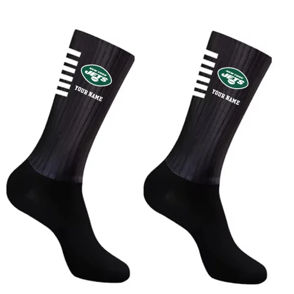 New York Jets Duo 2 Pack Pair Team Colors Large Men Crew Socks Gift SPTSOCKS039