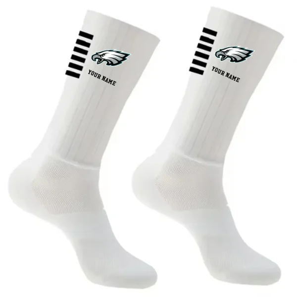Philadelphia Eagles Duo 2 Pack Pair Team Colors Large Men Crew Socks Gift SPTSOCKS040