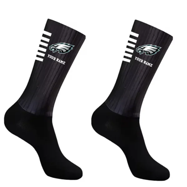 Philadelphia Eagles Duo 2 Pack Pair Team Colors Large Men Crew Socks Gift SPTSOCKS040 - Image 3