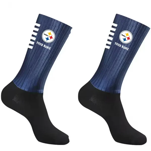 Pittsburgh Steelers Duo 2 Pack Pair Team Colors Large Men Crew Socks Gift SPTSOCKS041 - Image 4
