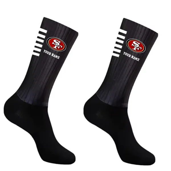 San Francisco 49ers Duo 2 Pack Pair Team Colors Large Men Crew Socks Gift SPTSOCKS042 - Image 3