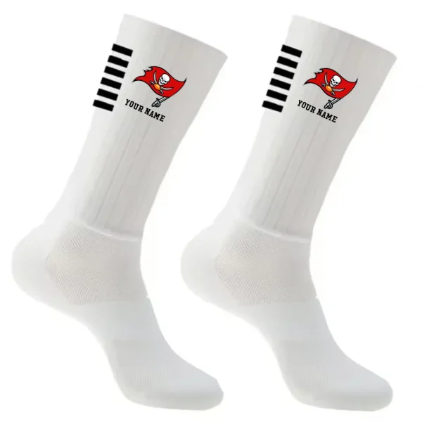 Tampa Bay Buccaneers Duo 2 Pack Pair Team Colors Large Men Crew Socks Gift SPTSOCKS044