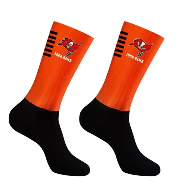 Tampa Bay Buccaneers Duo 2 Pack Pair Team Colors Large Men Crew Socks Gift SPTSOCKS044 - Image 4