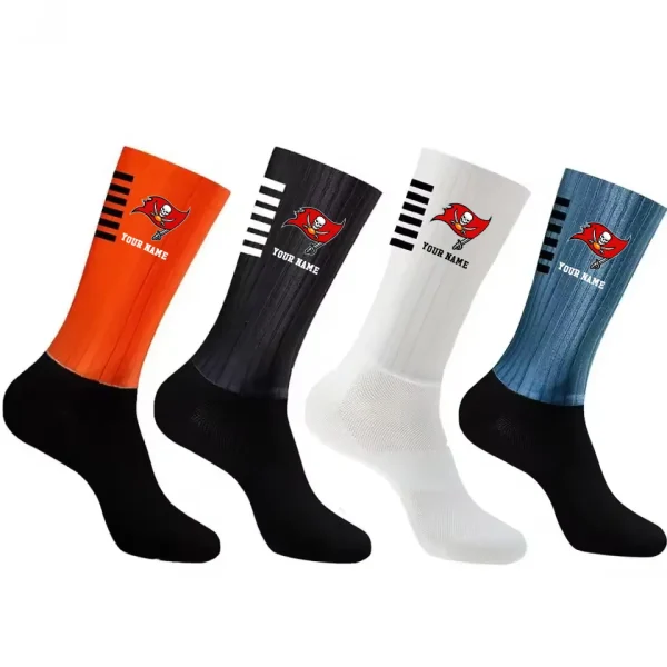 Tampa Bay Buccaneers Duo 2 Pack Pair Team Colors Large Men Crew Socks Gift SPTSOCKS044 - Image 5