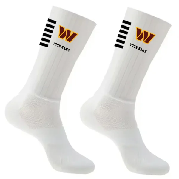 Washington Commanders Duo 2 Pack Pair Team Colors Large Men Crew Socks Gift SPTSOCKS046