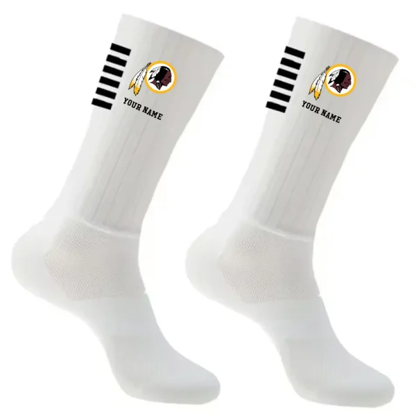 Washington Redskins Duo 2 Pack Pair Team Colors Large Men Crew Socks Gift SPTSOCKS047 - Image 5