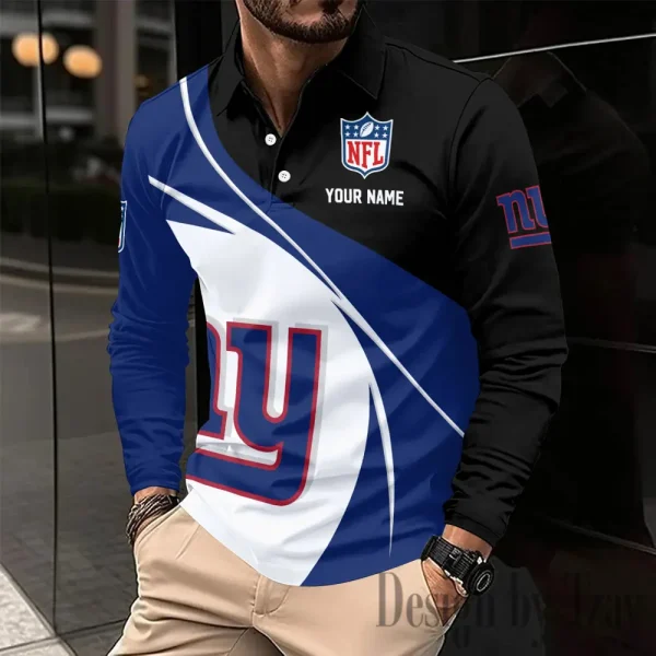 New York Giants Fashion Men's Business Long Sleeve T-Shirt SPTLSPS447