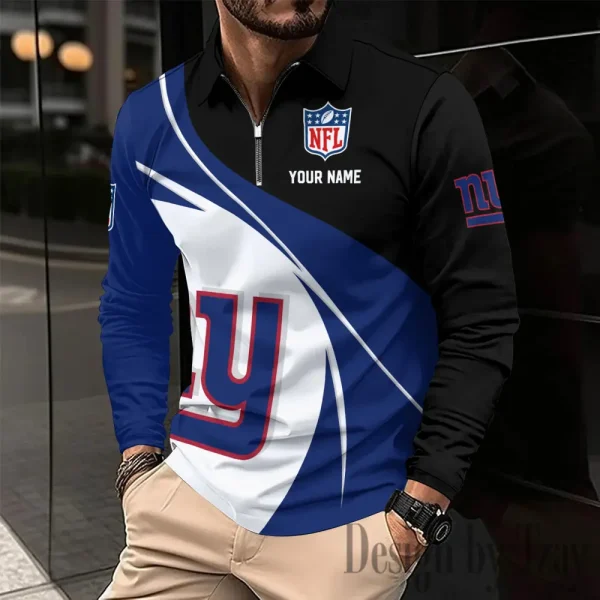 New York Giants Fashion Men's Business Long Sleeve T-Shirt SPTLSPS447 - Image 2
