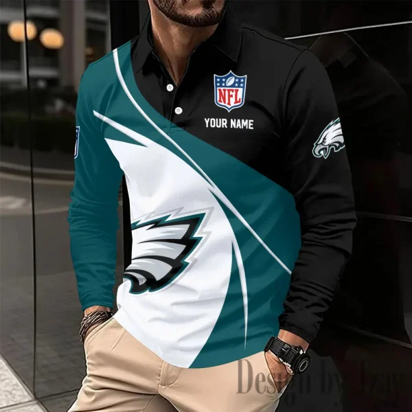 Philadelphia Eagles Fashion Men's Business Long Sleeve T-Shirt SPTLSPS449