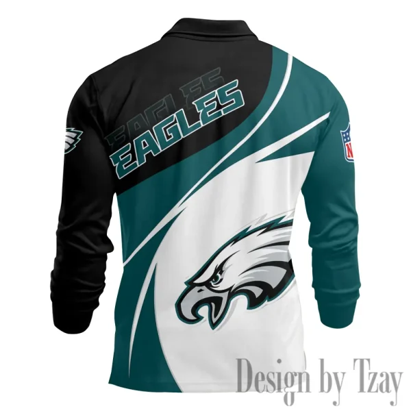 Philadelphia Eagles Fashion Men's Business Long Sleeve T-Shirt SPTLSPS449 - Image 3