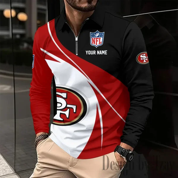 San Francisco 49ers Fashion Men's Business Long Sleeve T-Shirt SPTLSPS451 - Image 2