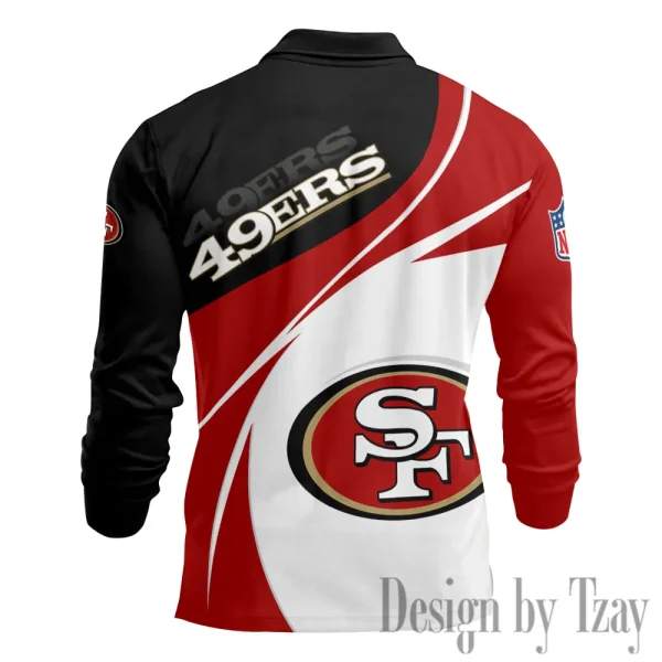 San Francisco 49ers Fashion Men's Business Long Sleeve T-Shirt SPTLSPS451 - Image 3
