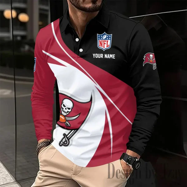 Tampa Bay Buccaneers Fashion Men's Business Long Sleeve T-Shirt SPTLSPS453