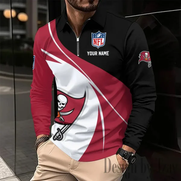 Tampa Bay Buccaneers Fashion Men's Business Long Sleeve T-Shirt SPTLSPS453 - Image 2
