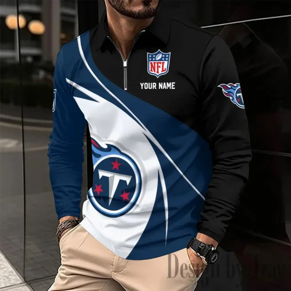 Tennessee Titans Fashion Men's Business Long Sleeve T-Shirt SPTLSPS454 - Image 2