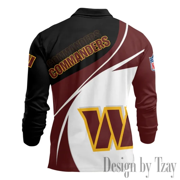 Washington Commanders Fashion Men's Business Long Sleeve T-Shirt SPTLSPS455 - Image 3