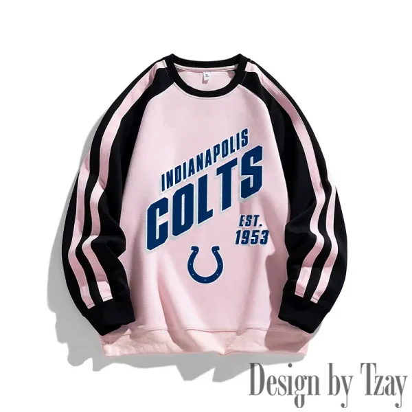 Indianapolis Colts Striped Round Neck Sweatshirt SPTSRNSW014 - Image 2