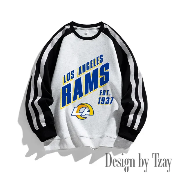 Los Angeles Rams Striped Round Neck Sweatshirt SPTSRNSW019