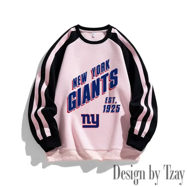 New York Giants Striped Round Neck Sweatshirt SPTSRNSW024 - Image 3