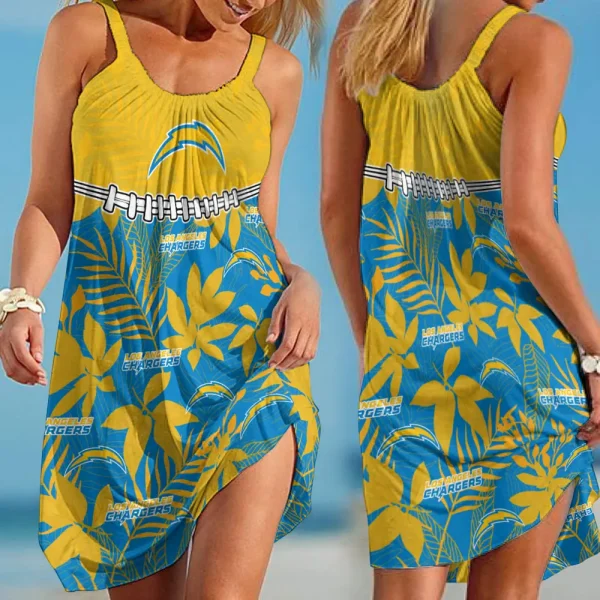 Los Angeles Chargers Dress Summer Women's Fashion Holiday BGSLLBD706