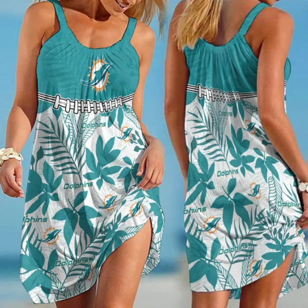 Miami Dolphins Dress Summer Women's Fashion Holiday BGSLLBD708