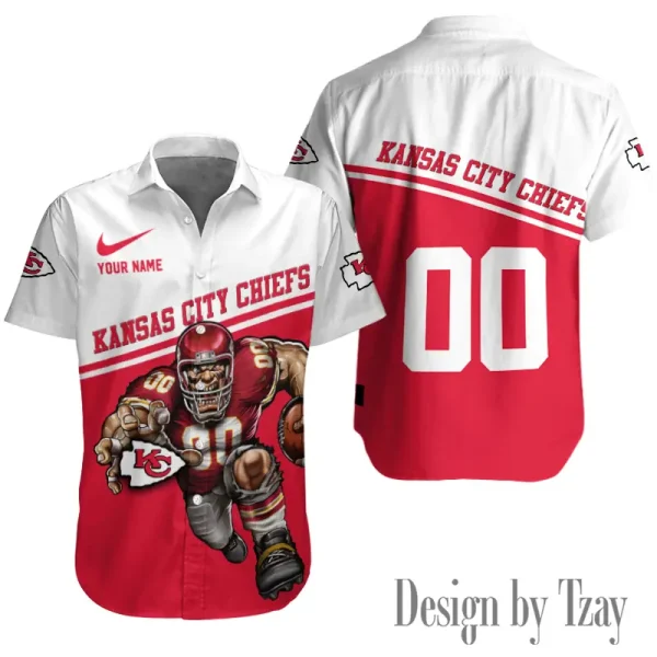 Kansas City Chiefs Button Shirt Summer Holiday Gift For Sports Enthusiast AZCBS282