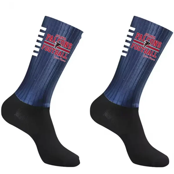 Atlanta Falcons Duo 2 Pack Pair Team Colors Large Men Crew Socks Gift SPTSOCKS049 - Image 2
